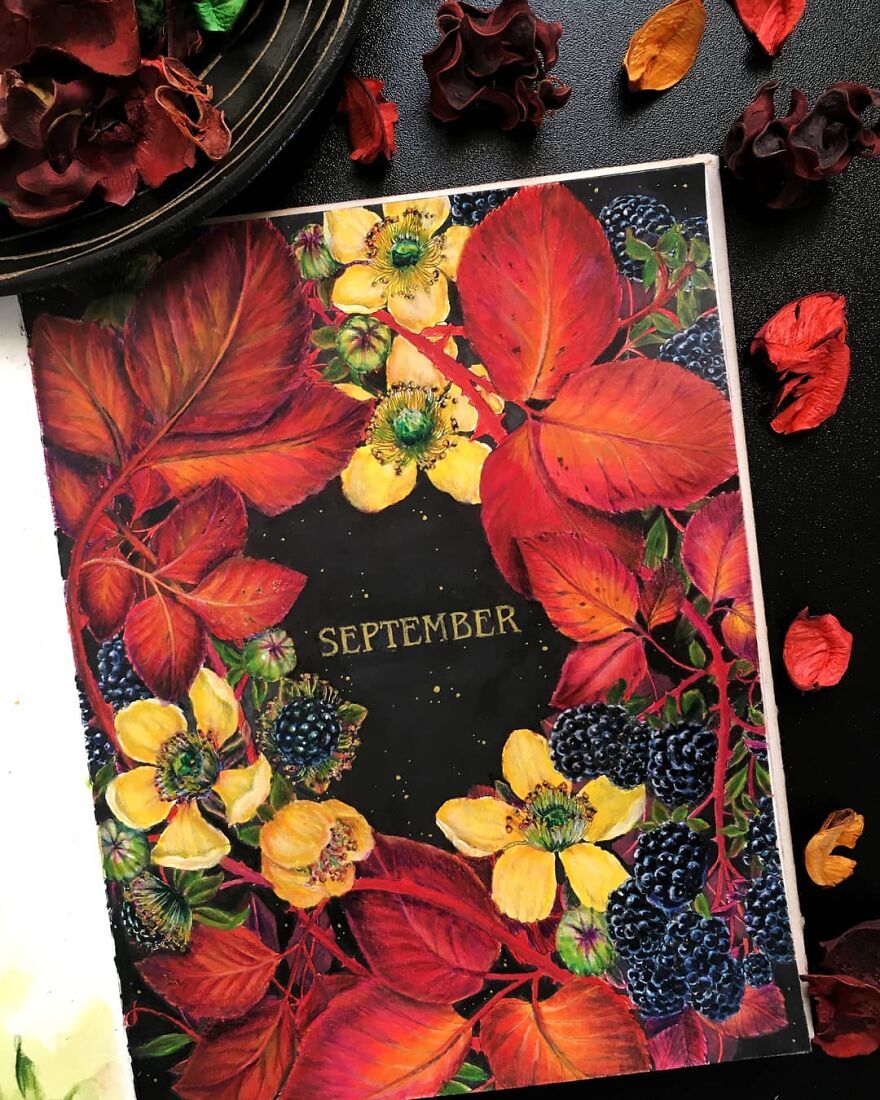 This Artist Patiently Paints Drawings, Turning Them Into Works Of Art