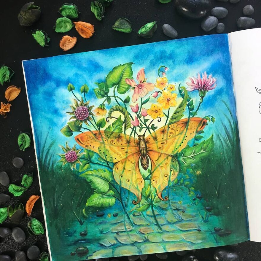 This Artist Patiently Paints Drawings, Turning Them Into Works Of Art