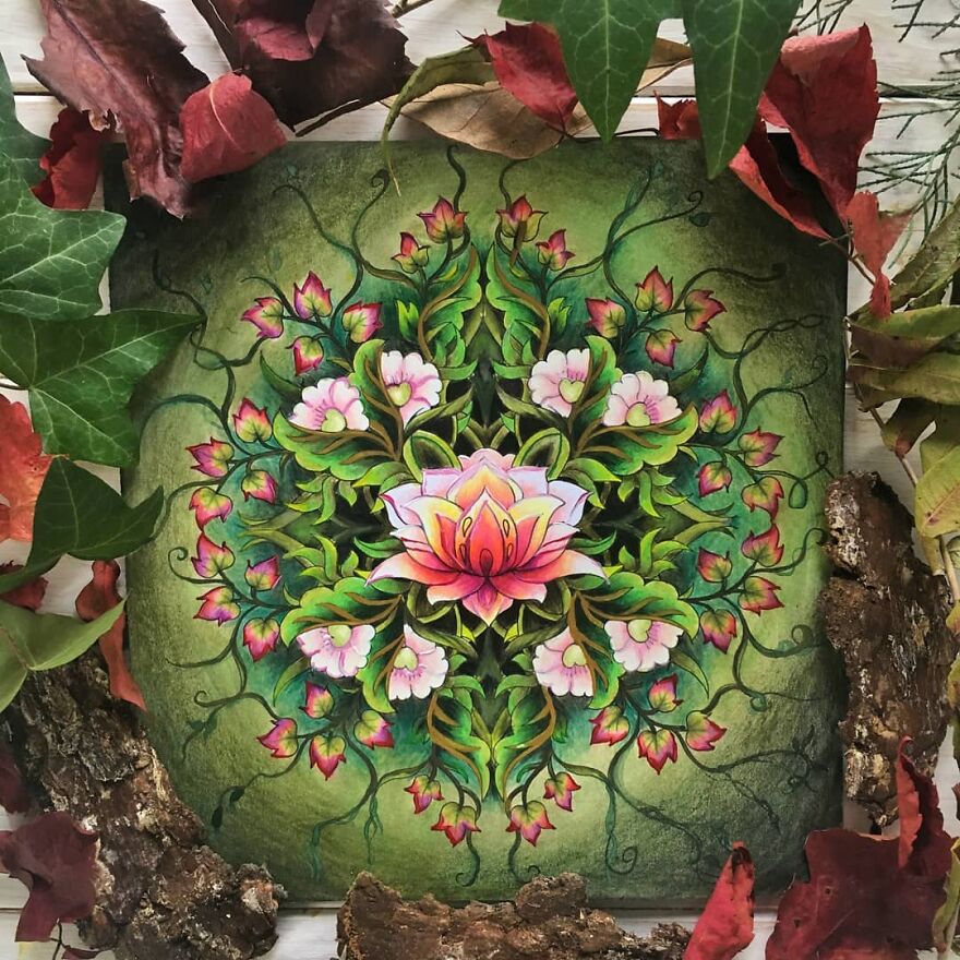 This Artist Patiently Paints Drawings, Turning Them Into Works Of Art