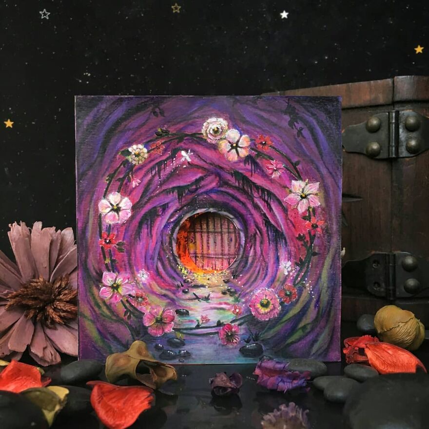 This Artist Patiently Paints Drawings, Turning Them Into Works Of Art