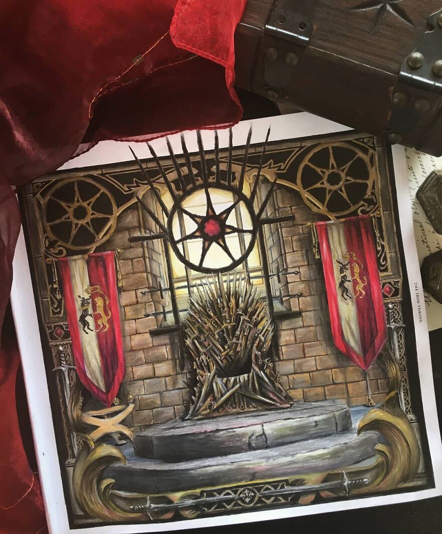 This Artist Patiently Paints Drawings, Turning Them Into Works Of Art