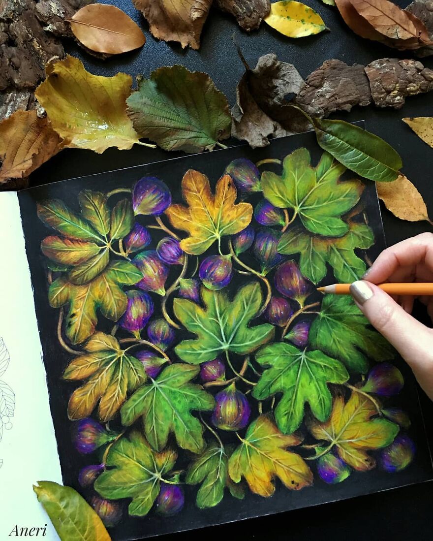 This Artist Patiently Paints Drawings, Turning Them Into Works Of Art