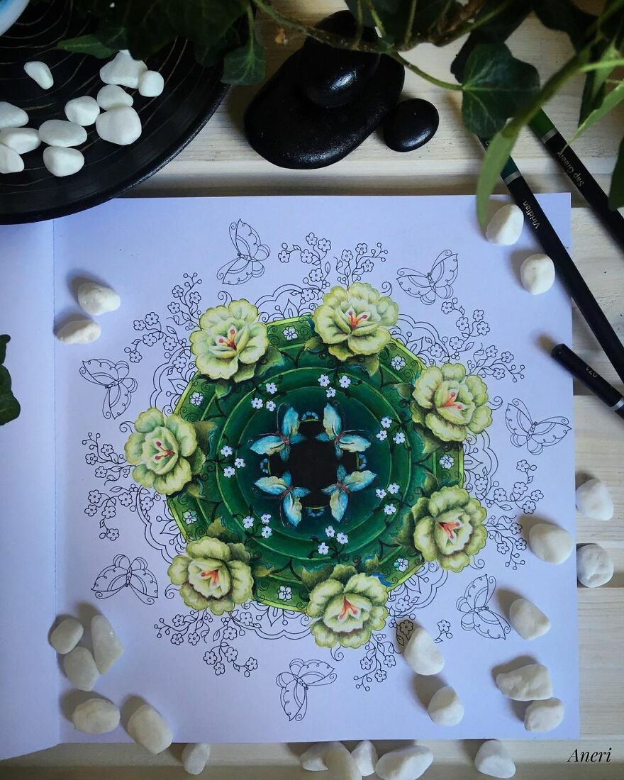 This Artist Patiently Paints Drawings, Turning Them Into Works Of Art