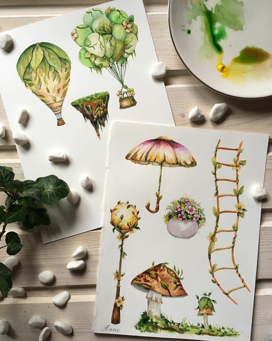 This Artist Patiently Paints Drawings, Turning Them Into Works Of Art