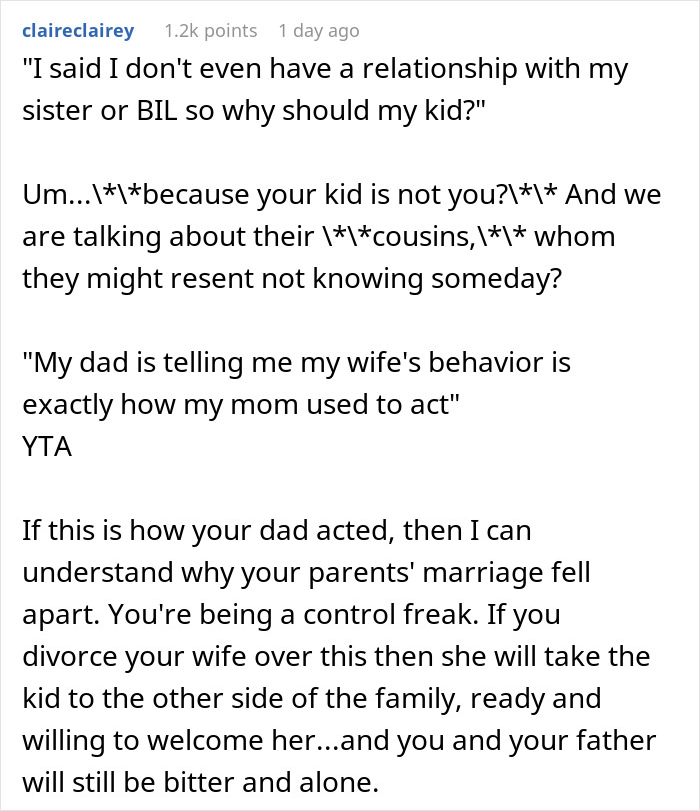 Man Asks If He&rsquo;s Wrong For Forbidding His Sis To See His 2-Year-Old And Also Asking His Wife To Butt Out Of It