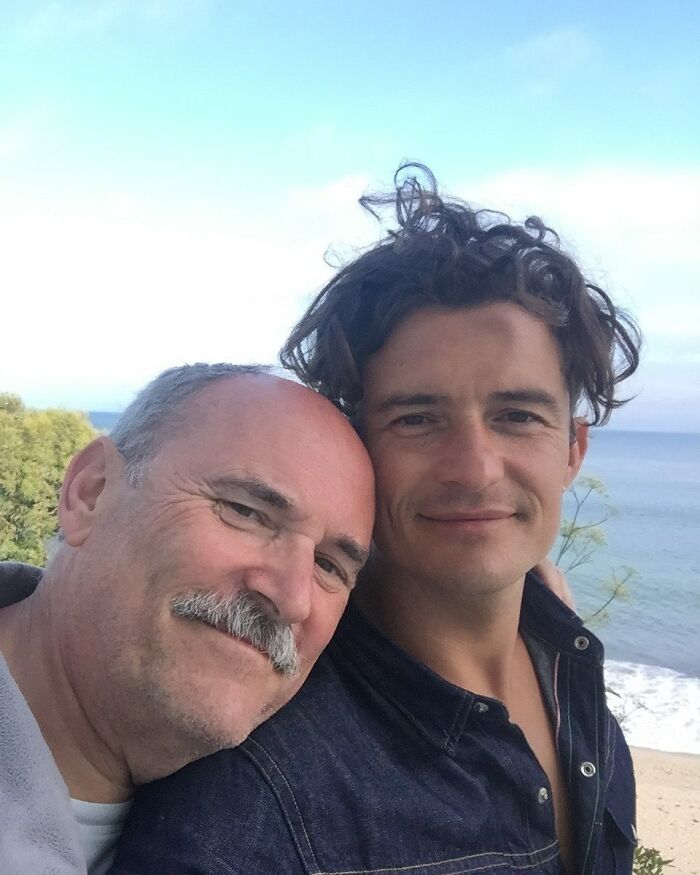 Orlando Bloom With His Father Colin Stone