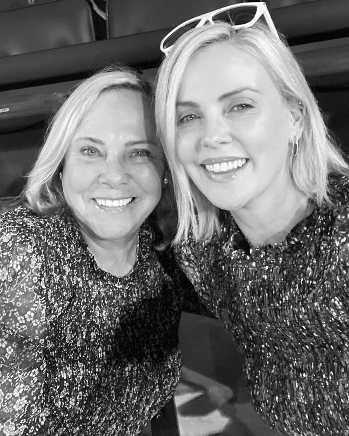 Charlize Theron With Her Mother Gerda Jacoba Aletta Maritz
