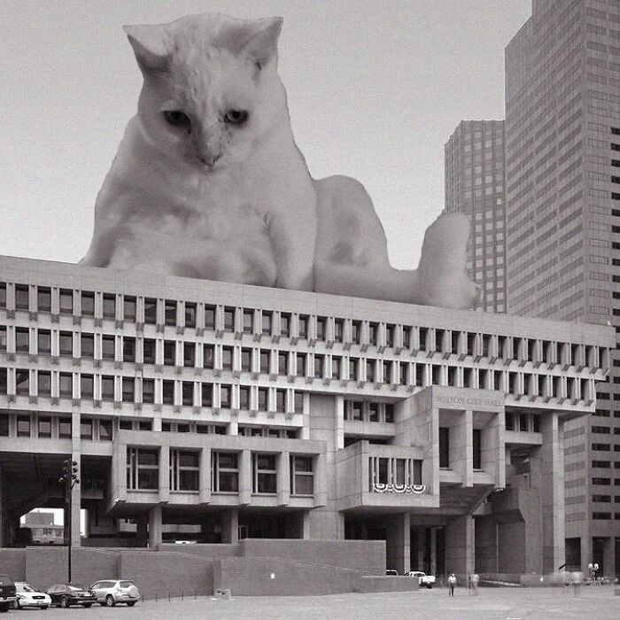 Boston City Hall, Kallmann Mckinnell And Knowles, Campbell, Aldrich And Nulty, 1968, Boston, Massachusetts