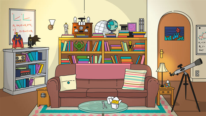 From Friends To Addams Family: 7 TV Living Rooms Reimagined In The Iconic Simpsons Style