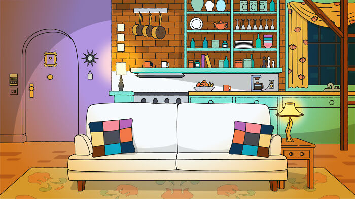From Friends To Addams Family: 7 TV Living Rooms Reimagined In The Iconic Simpsons Style