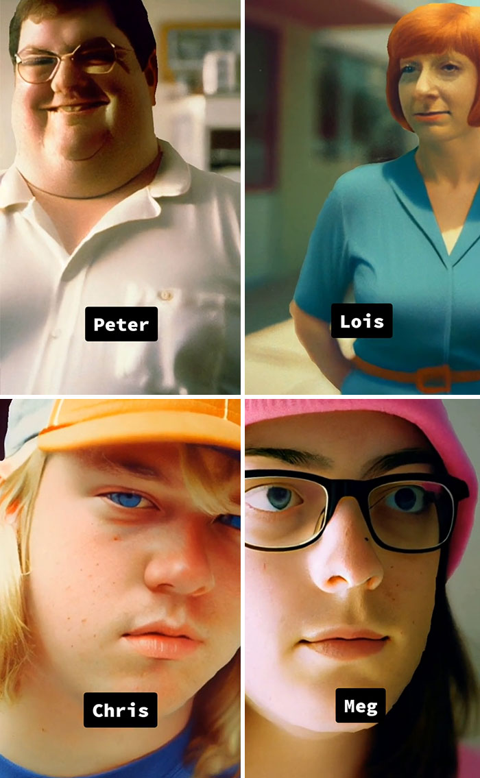 Asking AI To Show "Family Guy" As Real People