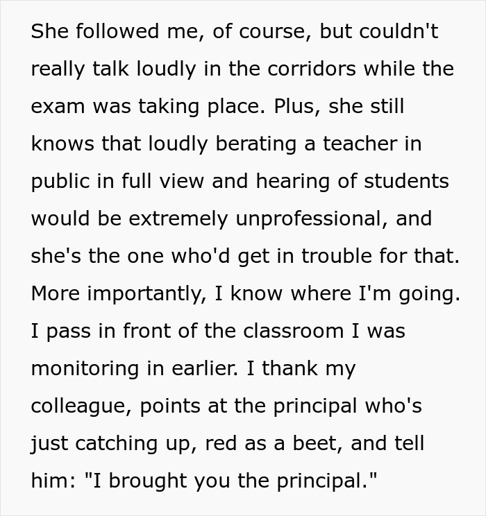 Teacher Leaves Exam Early, Forcing The School Principal To Monitor The Students Herself After Mass Malicious Compliance Ensues Teacher Leaves Exam Early, Forcing The School Principal To Monitor The Students Herself After Mass Malicious Compliance Ensues