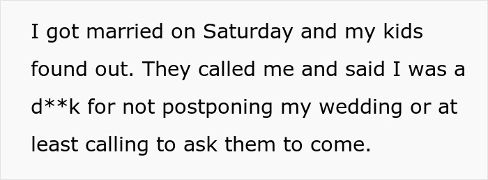 &ldquo;[Am I The Jerk] For Not Asking My Kids To Come To My Wedding After They RSVP&rsquo;d No?&rdquo;