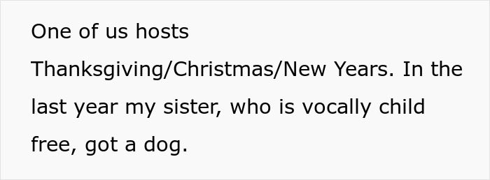 Woman Is Offended Her Dog Wasn't Welcome At Brother's Christmas, Bans His Child From Her New Year's, Goes Livid When The Brother Doesn't Come Woman Is Offended Her Dog Wasn't Welcome At Brother's Christmas, Bans His Child From Her New Year's, Goes Livid When The Brother Doesn't Come