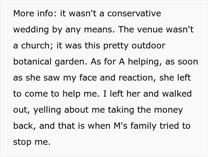 "They Kept Laughing": Groom And His Family Ruin This Woman's Dress, Regret It After She Leaves With Her Gift