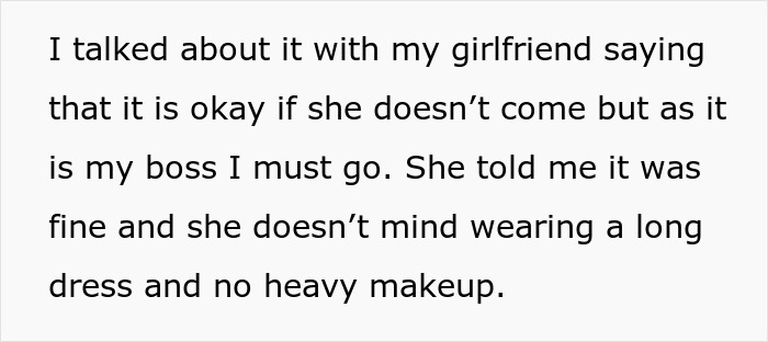 Guy Leaves For Boss's Wedding Alone After Seeing How Girlfriend Looks, Her Friends Call Him Cruel And Sexist, But The Internet Backs Him Up Guy Leaves For Boss's Wedding Alone After Seeing How Girlfriend Looks, Her Friends Call Him Cruel And Sexist, But The Internet Backs Him Up