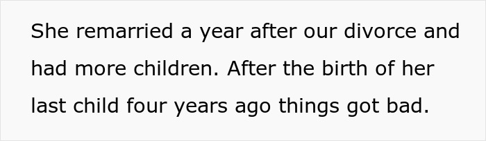 &ldquo;AITA For Telling My Ex-Wife I Don&rsquo;t Care If She And Her Family Starve, That I Am Just Responsible For Our Sons?&rdquo;