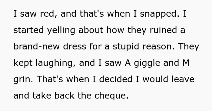 "They Kept Laughing": Groom And His Family Ruin This Woman's Dress, Regret It After She Leaves With Her Gift