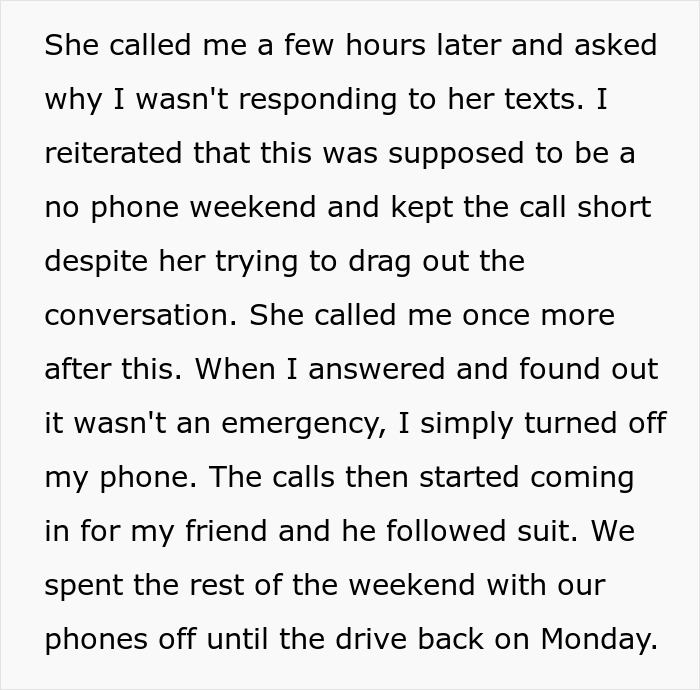 Husband Turns Off His Phone Because His Wife Keeps Calling Him During His Tech-Free Weekend, Misses An Emergency