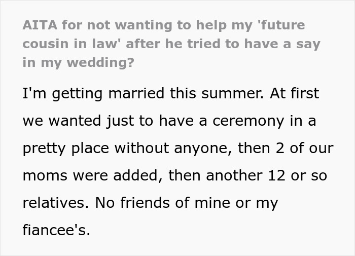 ‘Guestzilla’ Blasts Newlyweds For Choosing ‘Wrong’ Place For Wedding, Then Asks Groom For Help As If Nothing Had Happened ‘Guestzilla’ Blasts Newlyweds For Choosing ‘Wrong’ Place For Wedding, Then Asks Groom For Help As If Nothing Had Happened