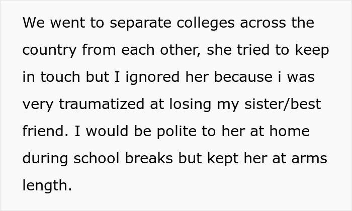 "I Had To Be In Therapy For Years Because Of Her": Woman Gets Told Off By Family For Not Wanting Her Twin Sister To Be Her Bridesmaid "I Had To Be In Therapy For Years Because Of Her": Woman Gets Told Off By Family For Not Wanting Her Twin Sister To Be Her Bridesmaid