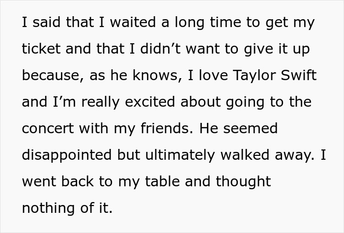 "I Waited 5+ Hours In The Ticketmaster Queue": Teen Is Accused Of Ruining Wedding After She Refused To Give Her Ticket To Taylor Swift's Concert To The Bride