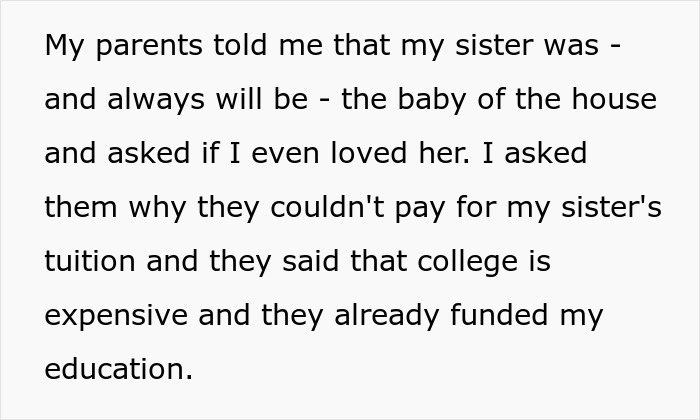 &ldquo;They Then Called Me A Jerk&rdquo;: Person Refuses Parents&rsquo; Request To Pay For Their Sister&rsquo;s College Tuition And Fees