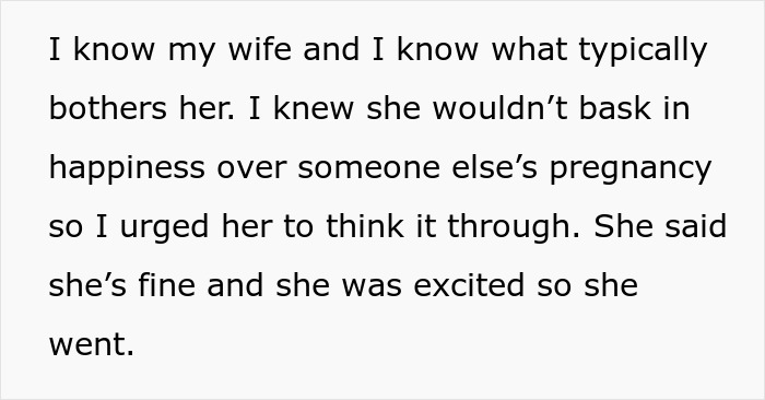 Man Asks If He's A Jerk For Calling Out Wife After She Ruined Her Friend's Baby Shower Man Asks If He's A Jerk For Calling Out Wife After She Ruined Her Friend's Baby Shower