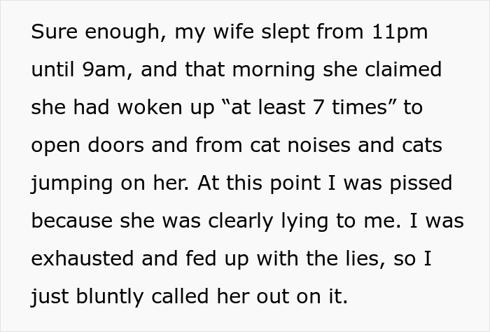 Wife&rsquo;s Lie Surfaces When Husband Decides To Stay Up All Night And Check If His Cats Really Wake His Wife Up