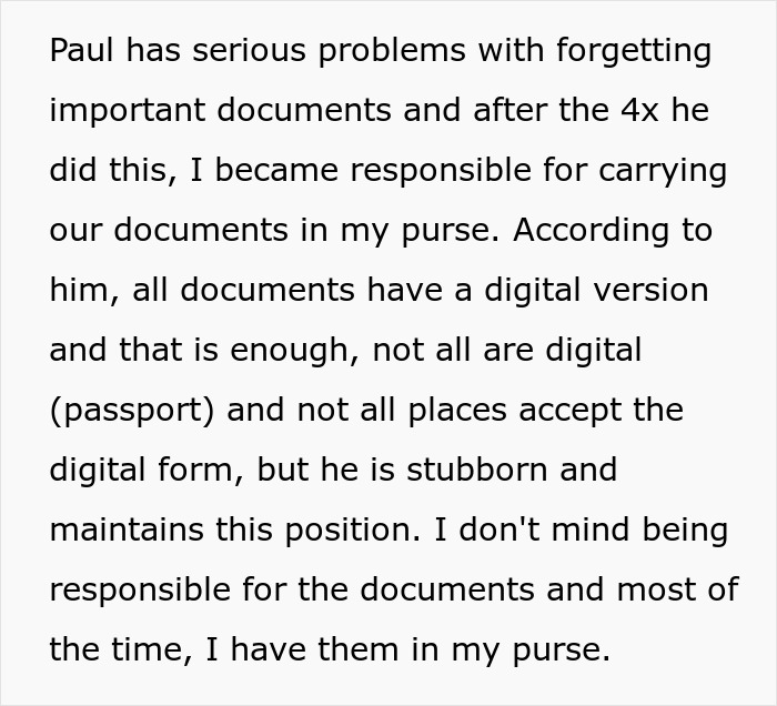 Person Boards Flight Without Their Boyfriend After He Forgets His Passport, Despite Being Reminded, And Blames It On Them