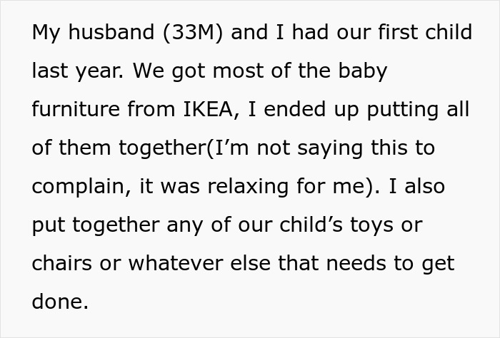 Wife Builds And Sets Up Furniture All By Herself, Husband Has A Problem With Her Taking Credit For It