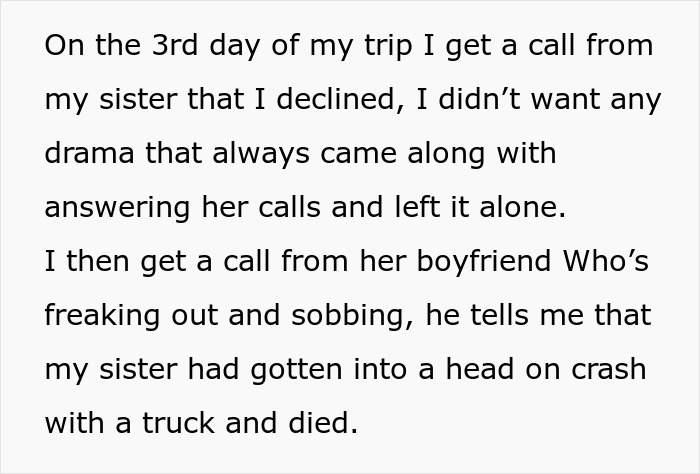 Woman Fakes Her Own Death As &ldquo;A Little Test&rdquo;, Proceeds To Ruin Her Relationship With Her Sister