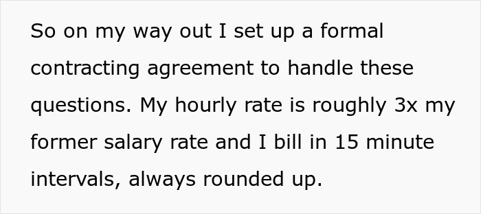 Employee Quits And Charges 3 Times His Salary To Answer Any Questions, Ex-Boss Is Furious