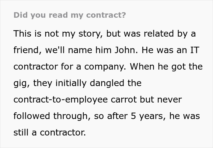 New Manager Wants To "Mark His Territory", So He Picks On An IT Guy Without Reading His Contract - He Racks Up 1,300 Paid Hours In One Month