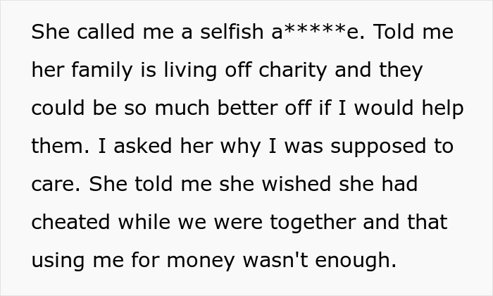 &ldquo;AITA For Telling My Ex-Wife I Don&rsquo;t Care If She And Her Family Starve, That I Am Just Responsible For Our Sons?&rdquo;