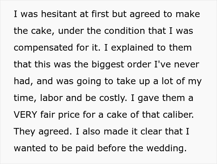Brother Left Without Wedding Cake Because Sister Wouldn&rsquo;t Do It For Free After He Promised To Pay $400