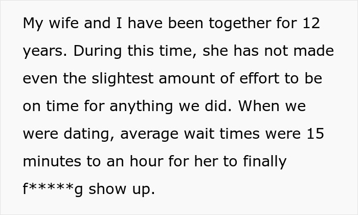 Man Divorces His Wife Of 12 Years Because She&rsquo;s Always Late, Claims Close Ones Are &ldquo;Shocked And Confused&rdquo;