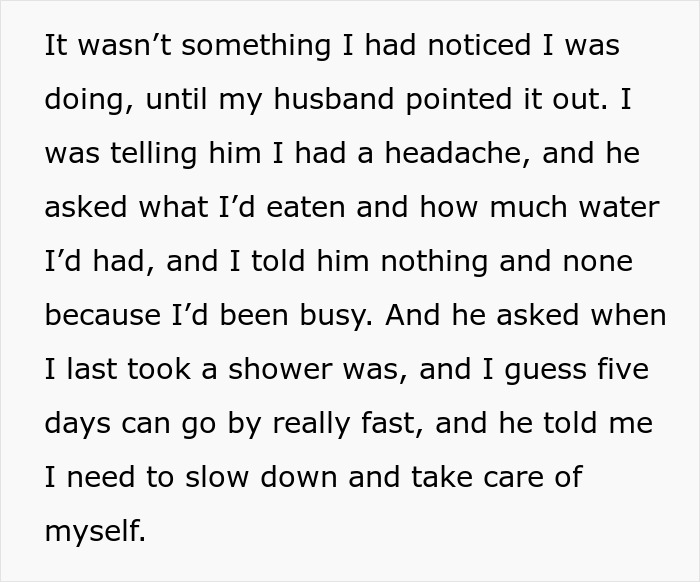 Husband &ldquo;Forces&rdquo; His Wife To Take Care Of Herself By Making Her Do The Same Things For Herself That She Does For Him