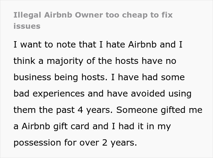Airbnb Host Ruins Woman's Vacation So She Ruins His Illegal Business