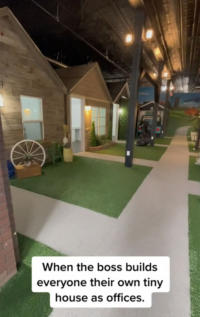 Boss Decided To Change Up The Office By Building Every Single Person A Tiny House