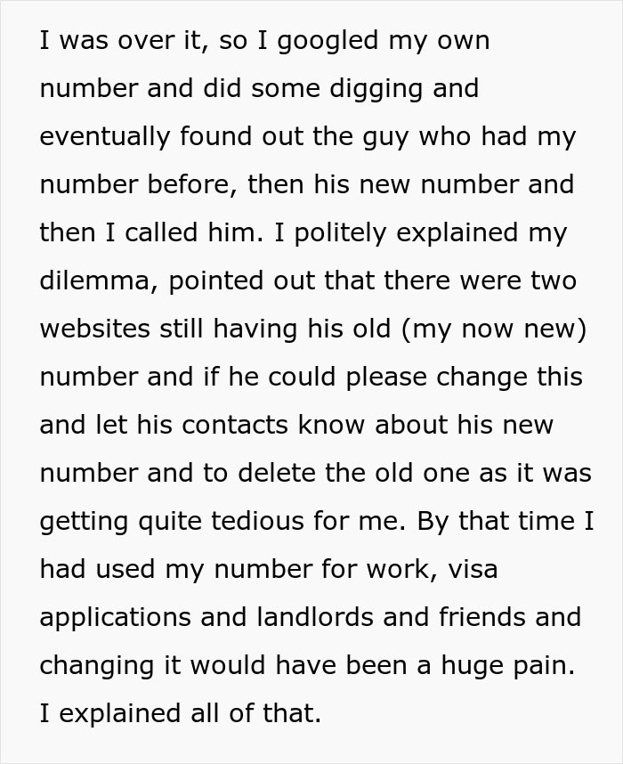 Guy Is Sick And Tired Of Getting Random Phone Calls, Maliciously Complies When Previous Owner Of Number Refuses To Help Out