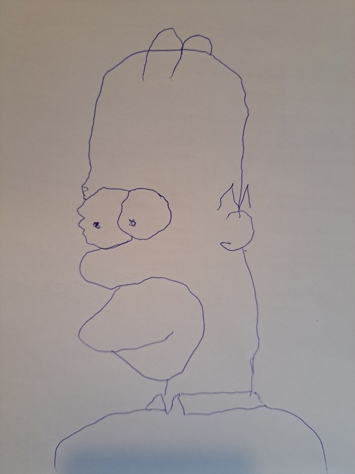 Homer´s Reflection In A Pond 