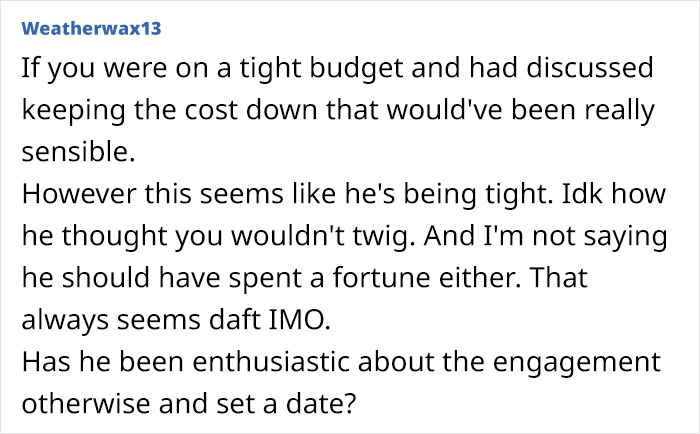 “I Know He Can Afford So Much More”: Woman Checks Her Engagement Ring’s Hallmark And Finds Out That It’s “Cheap” “I Know He Can Afford So Much More”: Woman Checks Her Engagement Ring’s Hallmark And Finds Out That It’s “Cheap”
