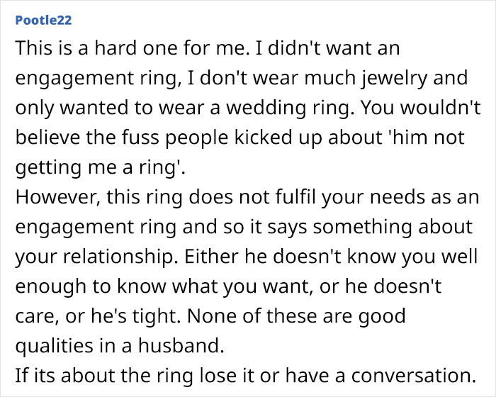 “I Know He Can Afford So Much More”: Woman Checks Her Engagement Ring’s Hallmark And Finds Out That It’s “Cheap” “I Know He Can Afford So Much More”: Woman Checks Her Engagement Ring’s Hallmark And Finds Out That It’s “Cheap”