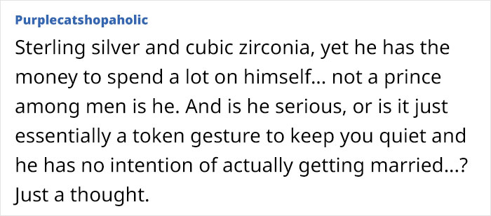 “I Know He Can Afford So Much More”: Woman Checks Her Engagement Ring’s Hallmark And Finds Out That It’s “Cheap” “I Know He Can Afford So Much More”: Woman Checks Her Engagement Ring’s Hallmark And Finds Out That It’s “Cheap”