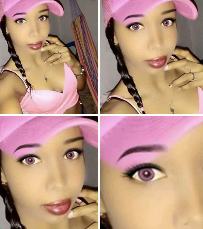 Cuando tu ceja tiene problemas técnicos y se ve a través de tu gorra