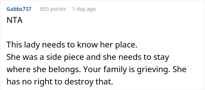 &ldquo;AITA For Not Allowing My Late Husband&rsquo;s Affair Partner To Come To His Funeral?&rdquo;