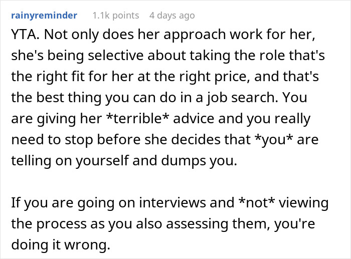 Person Wonders If They&rsquo;re In The Wrong For Criticizing Girlfriend For How She Takes Job Interviews, Gets A Slice Of Honesty Pie Online