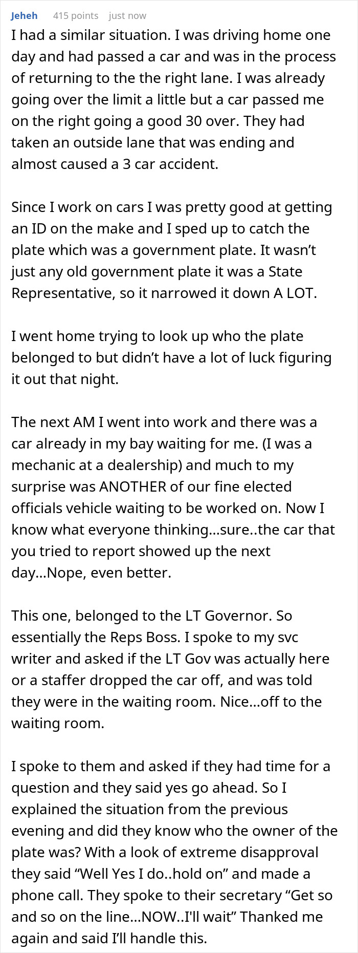 Man Exacts Petty Revenge On A Cop Who Blocked His Driveway And Made Him Come In Late For His Opening Shift