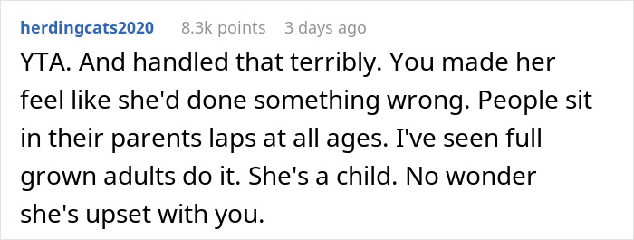 Mom Tells Her 11 Y.O. Daughter That She&rsquo;s &ldquo;Too Old&rdquo; To Cuddle, The Girl Stops Talking To Her Unless Asked